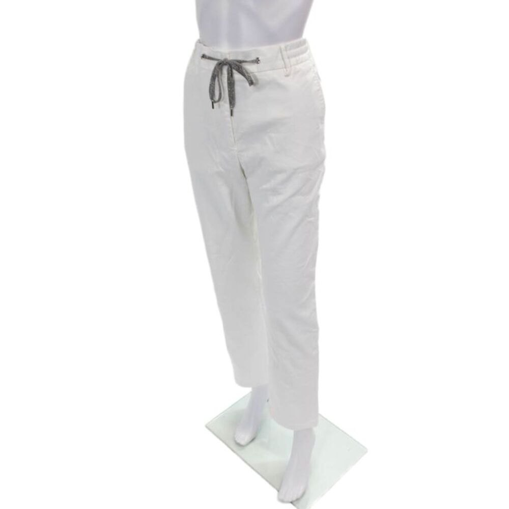 Eleventy Womens Cotton Basic Drawstring Straight … - image 2